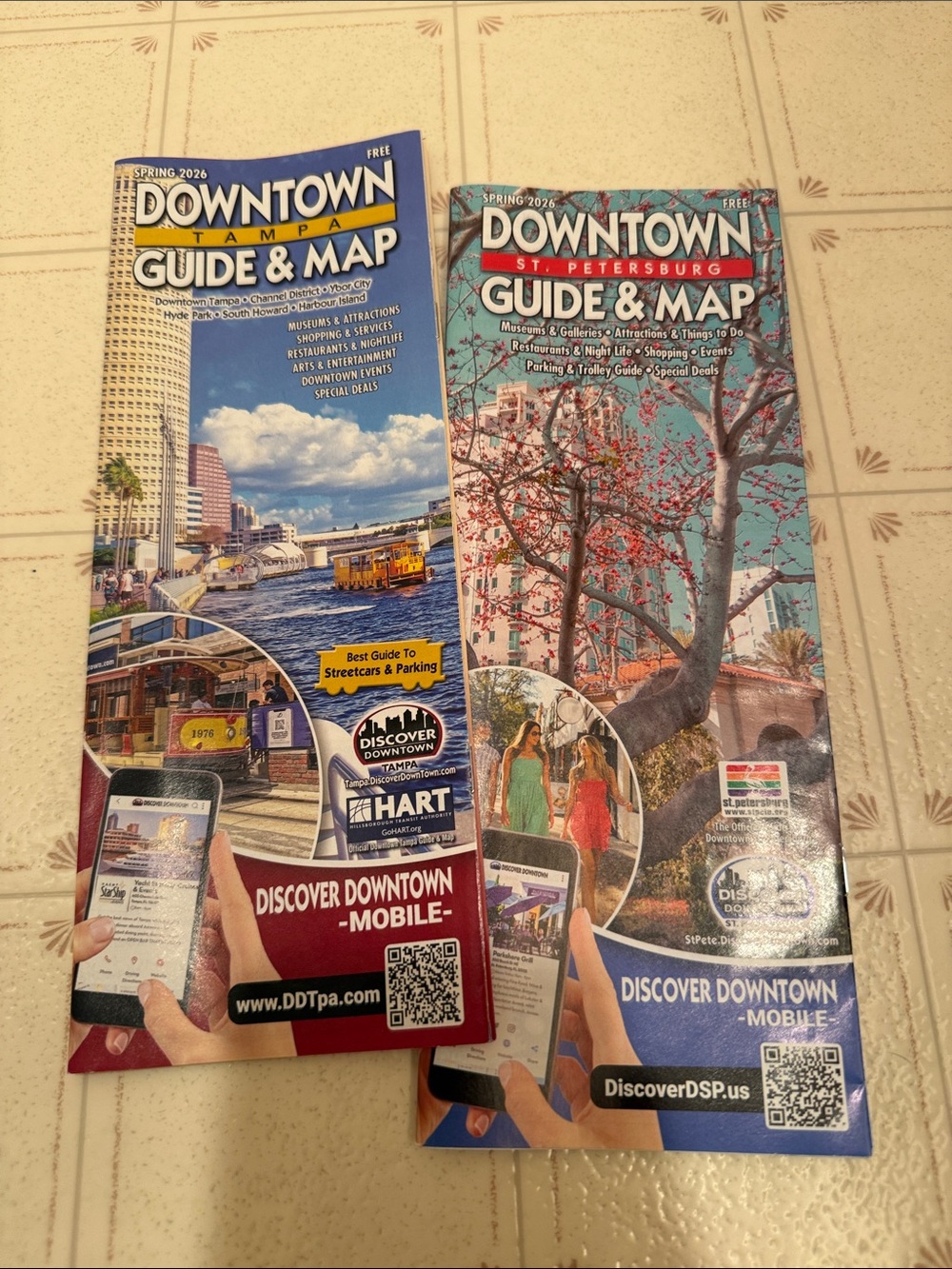 🔥10/$15 Tampa & St. Petersburg Florida Downtown Guide Maps